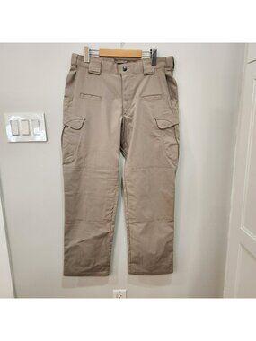 5.11 Tactical Stryke Pants Mens 32x30 Beige Ripstop Cargo Work Trousers